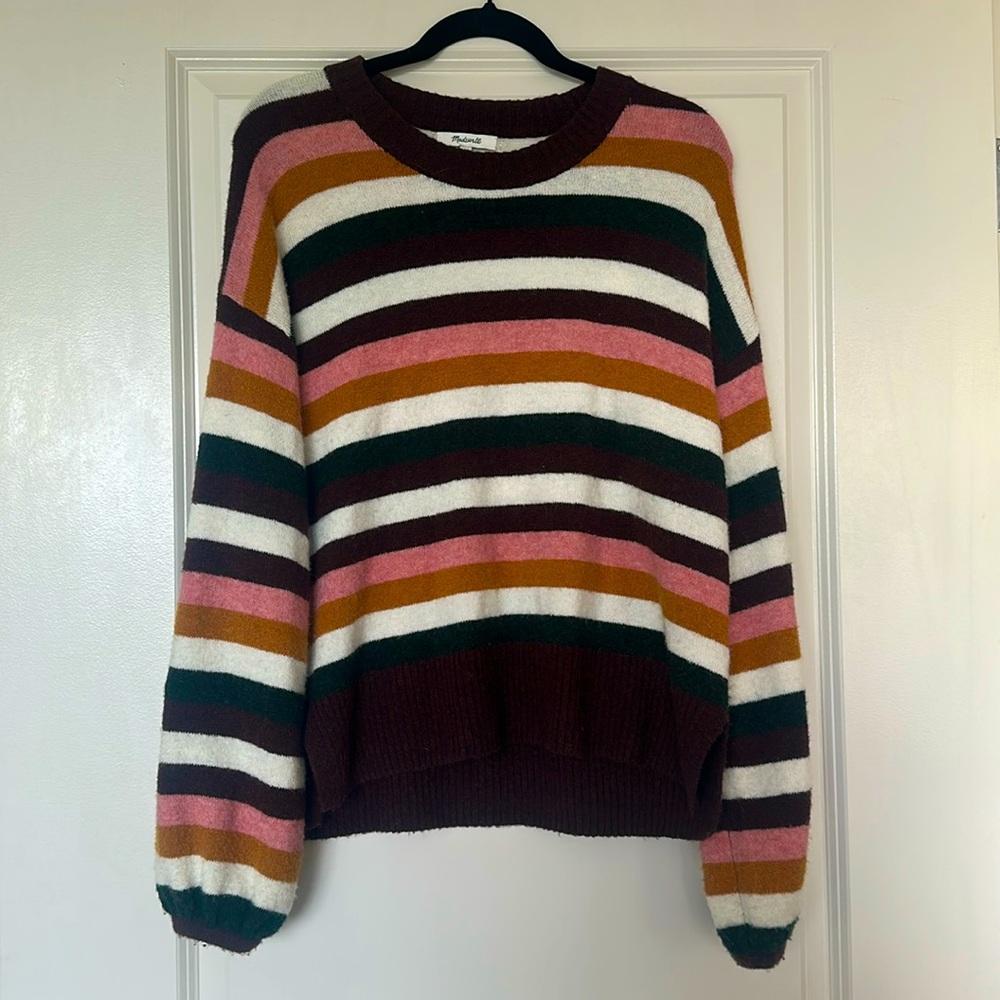 Madewell Payton Pullover Striped Sweater Size S